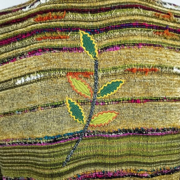 Art to Wear Boho Embroidered Applique Floral Jacket Drapers & Damon Medium EUC - Picture 5 of 12